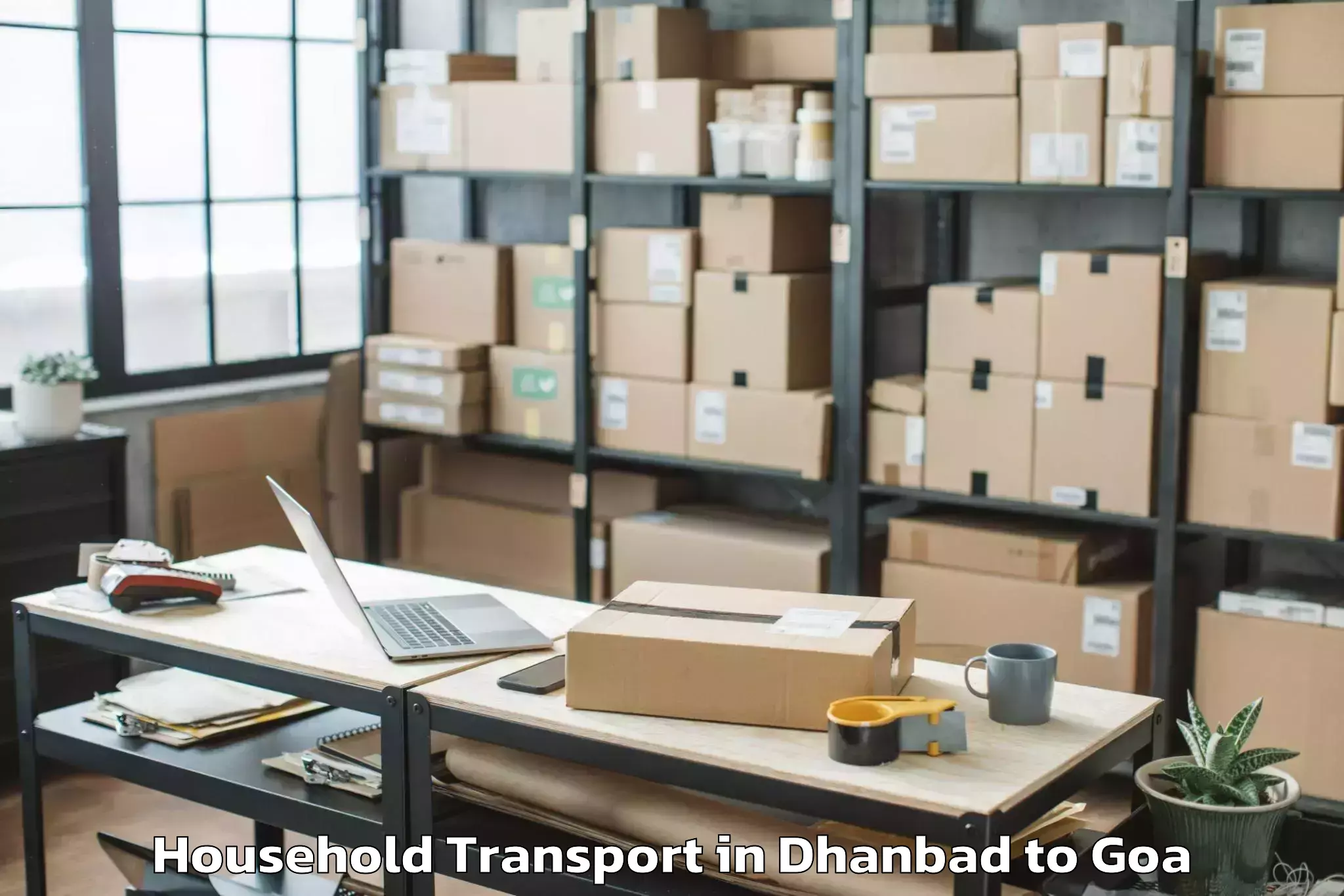 Affordable Dhanbad to Satari Household Transport